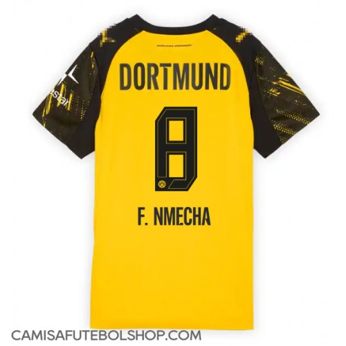Camisa de time de futebol Borussia Dortmund Felix Nmecha #8 Replicas 1º Equipamento Feminina 2025-26 Manga Curta